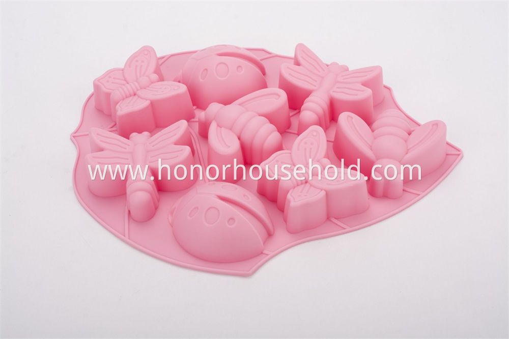 LD-B0003 Food grade cartoon animal shapes silicone mold for baking decorating tools set